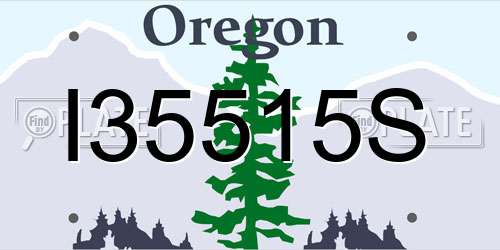 I35515S Oregon License Plate