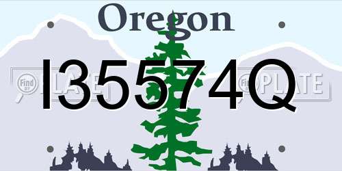 I35574Q Oregon License Plate