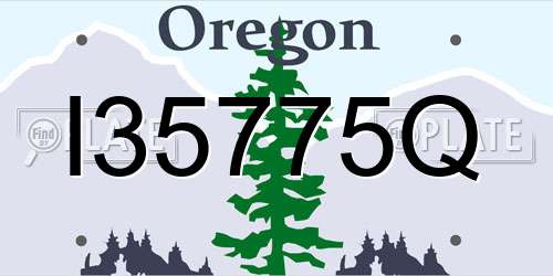 I35775Q Oregon License Plate