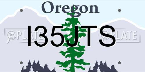 I35JTS Oregon License Plate