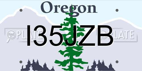 I35JZB Oregon License Plate