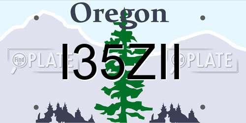 I35ZII Oregon License Plate