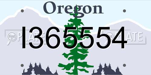 I365554 Oregon License Plate