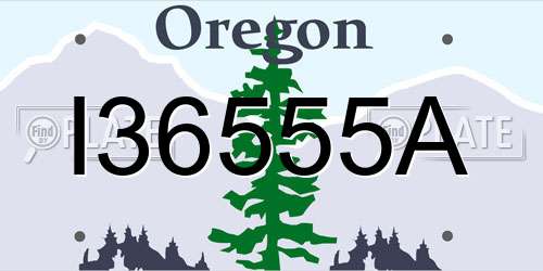 I36555A Oregon License Plate