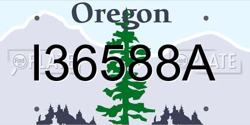 I36588A Oregon License Plate