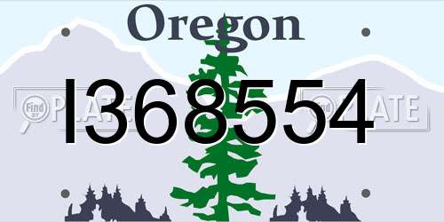 I368554 Oregon License Plate