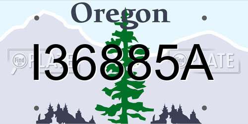 I36885A Oregon License Plate