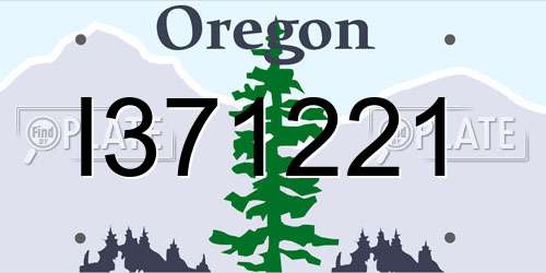 I371221 Oregon License Plate