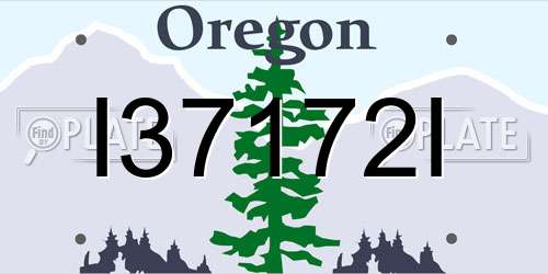 I37172I Oregon License Plate