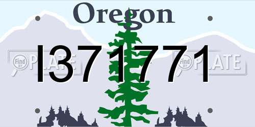 I371771 Oregon License Plate