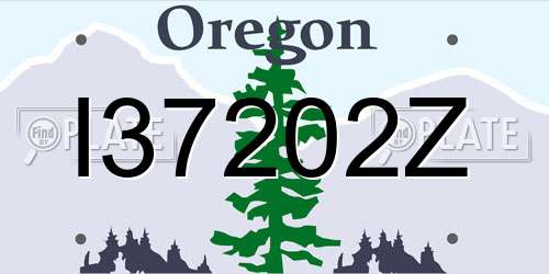 I37202Z Oregon License Plate