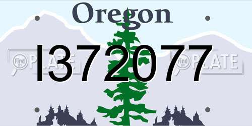 I372077 Oregon License Plate