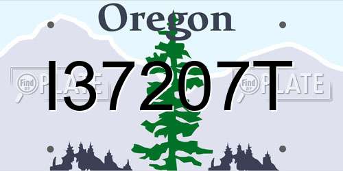 I37207T Oregon License Plate
