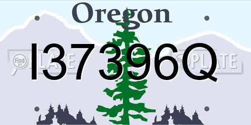 I37396Q Oregon License Plate