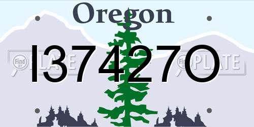 I37427O Oregon License Plate