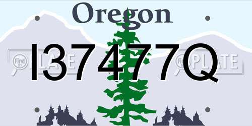 I37477Q Oregon License Plate