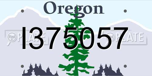 I375057 Oregon License Plate