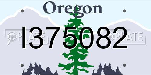 I375082 Oregon License Plate