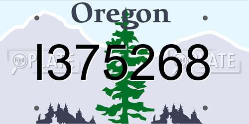 I375268 Oregon License Plate
