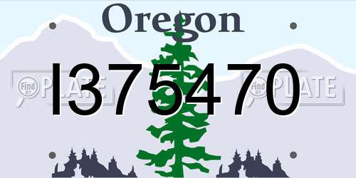 I375470 Oregon License Plate
