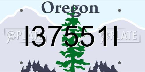 I37551I Oregon License Plate