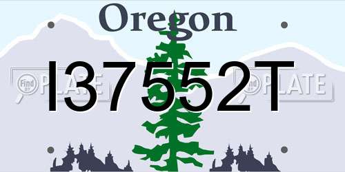 I37552T Oregon License Plate
