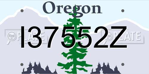 I37552Z Oregon License Plate