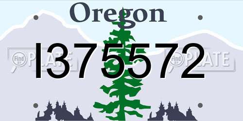 I375572 Oregon License Plate