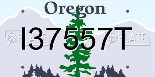 I37557T Oregon License Plate