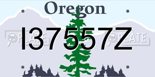 I37557Z Oregon License Plate