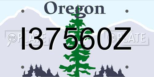 I37560Z Oregon License Plate