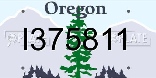 I375811 Oregon License Plate