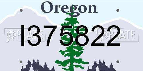 I375822 Oregon License Plate