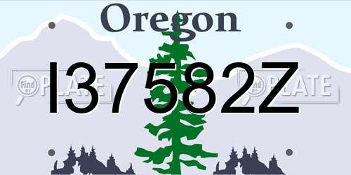 I37582Z Oregon License Plate