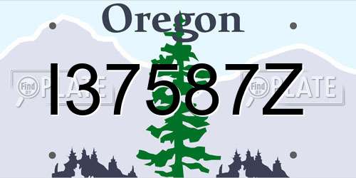 I37587Z Oregon License Plate