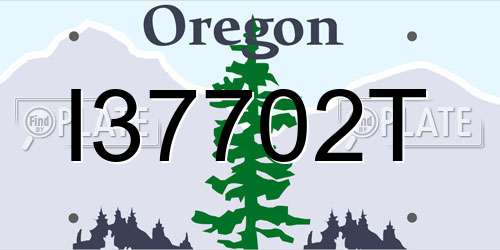 I37702T Oregon License Plate