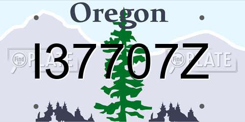 I37707Z Oregon License Plate