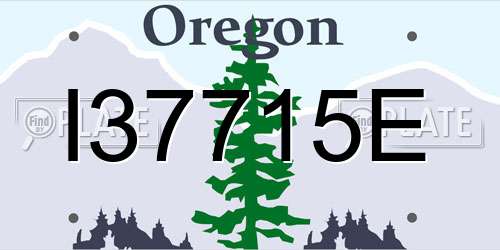 I37715E Oregon License Plate