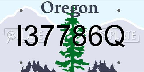 I37786Q Oregon License Plate
