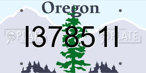 I37851I Oregon License Plate