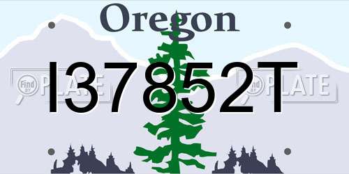 I37852T Oregon License Plate