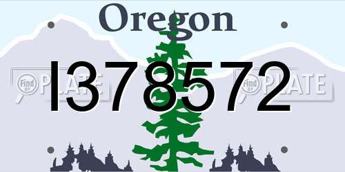 I378572 Oregon License Plate