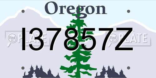 I37857Z Oregon License Plate
