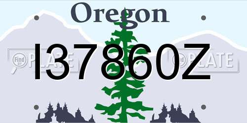 I37860Z Oregon License Plate