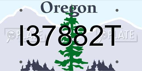 I37882T Oregon License Plate