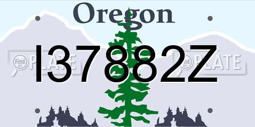 I37882Z Oregon License Plate