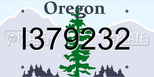 I379232 Oregon License Plate