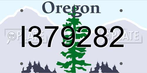 I379282 Oregon License Plate