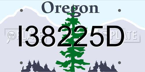I38225D Oregon License Plate