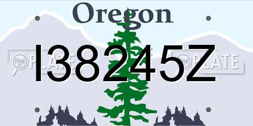 I38245Z Oregon License Plate